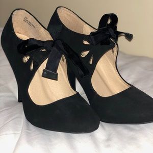 Dolce by mojo moxy tie front high heels